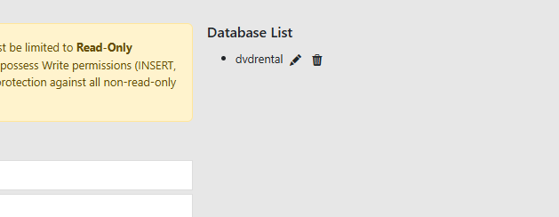 added database